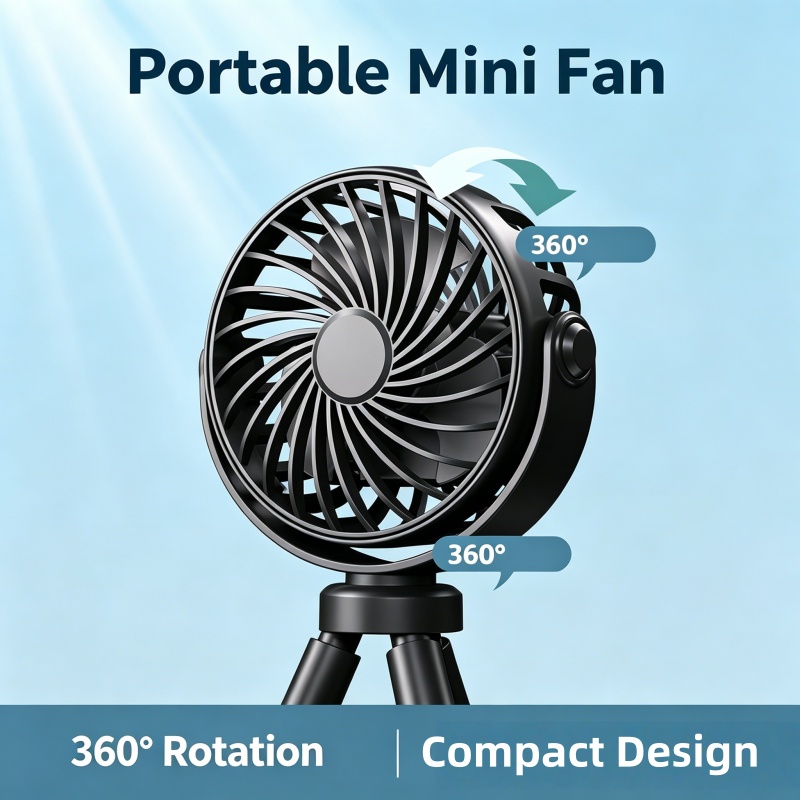 360 °   Mini ventilador girato - Oscillating Fan Clip reseña y precio