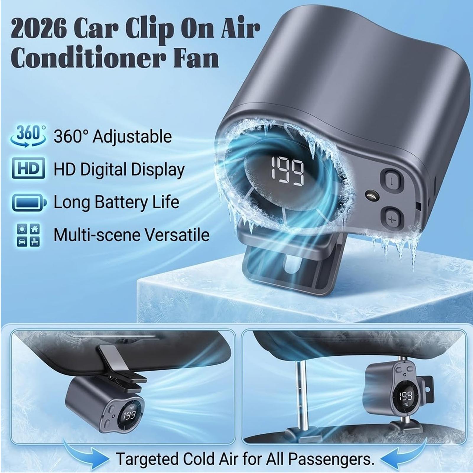 Ventilador de coche con refrig - Oscillating Fan Clip reseña y precio
