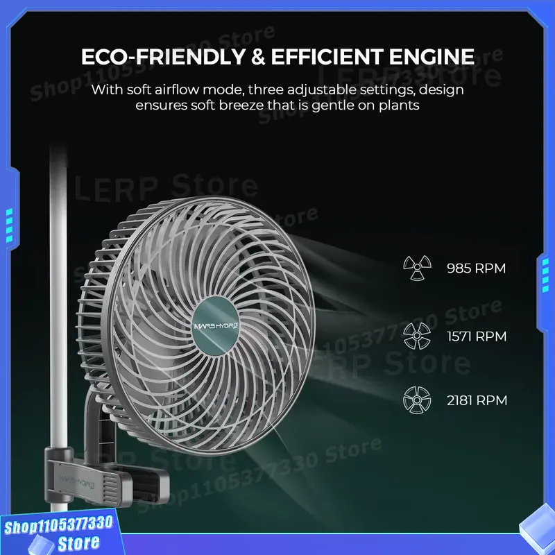 Ventilador con Clip Mars Hydro - Oscillating Fan Clip reseña y precio